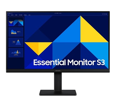 מסך מחשב 23.8 אינץ' סמסונג Samsung S24D300GAM Essential Monitor S3 23.8 Inch FHD 100Hz IPS 5ms VGA HDMI